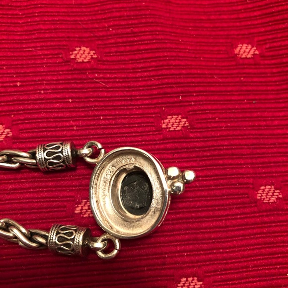 A vintage 925 Thailand silver necklace with Black onyx. - Picture 4 of 8